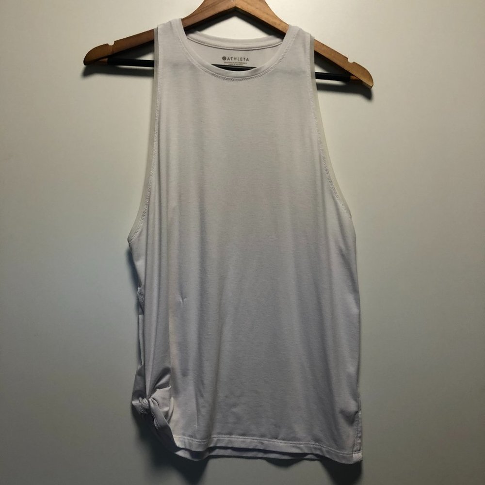 Athleta Racer Back Workout Tank White Size XSmall